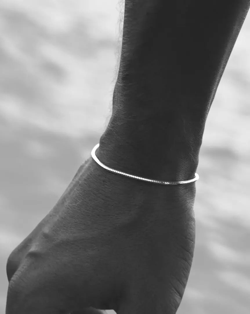 BRACELET OREN CHAÎNE OCTOGONAL ARGENTÉ Ma boutique